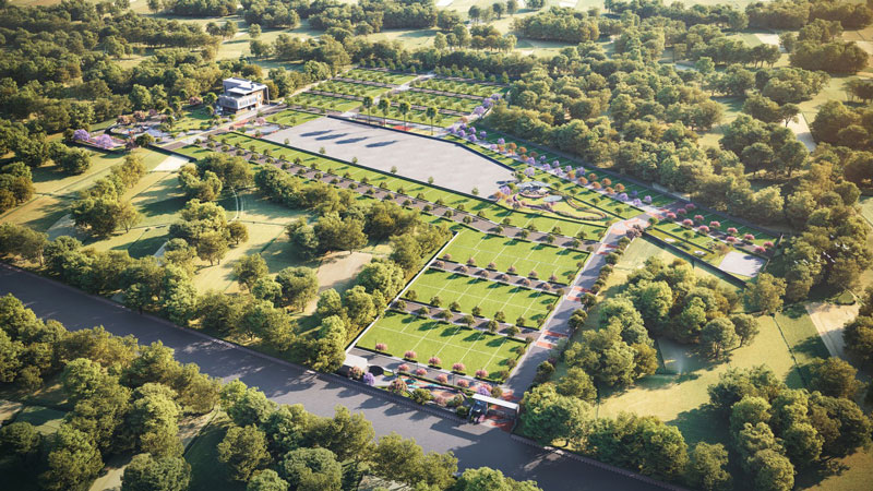 Landscaped environment at Adarsh Forest Glen